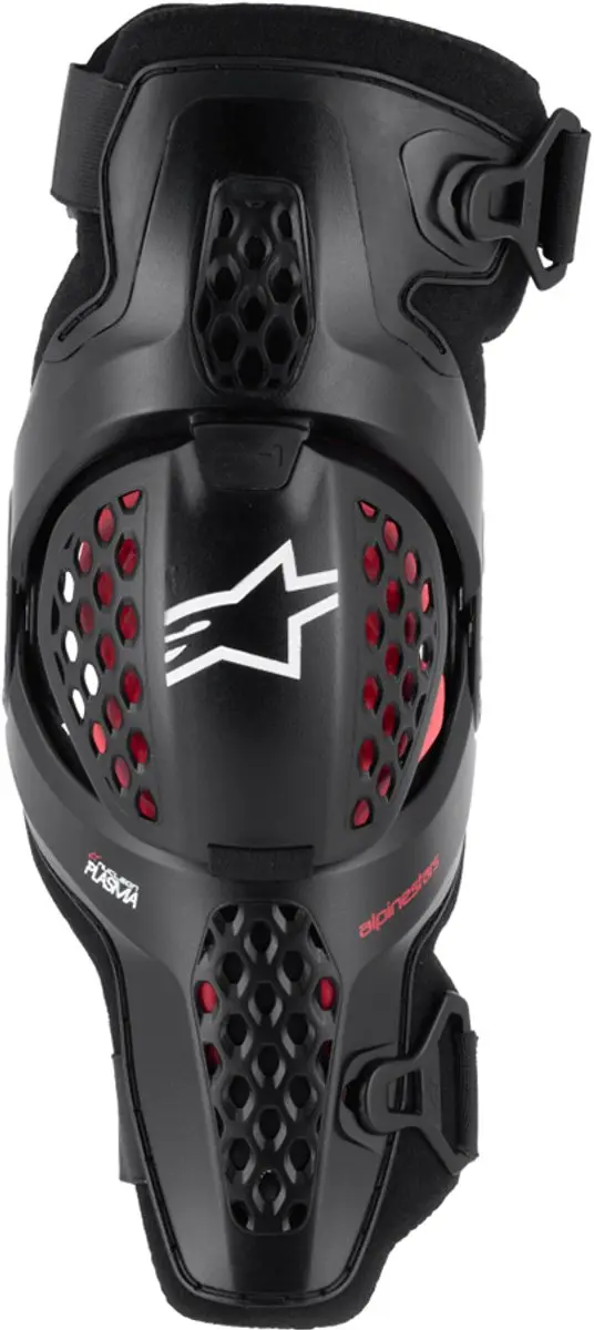 Alpinestars SX-1 Plasma Kniebeschermers - M/L - Zwart/Rood