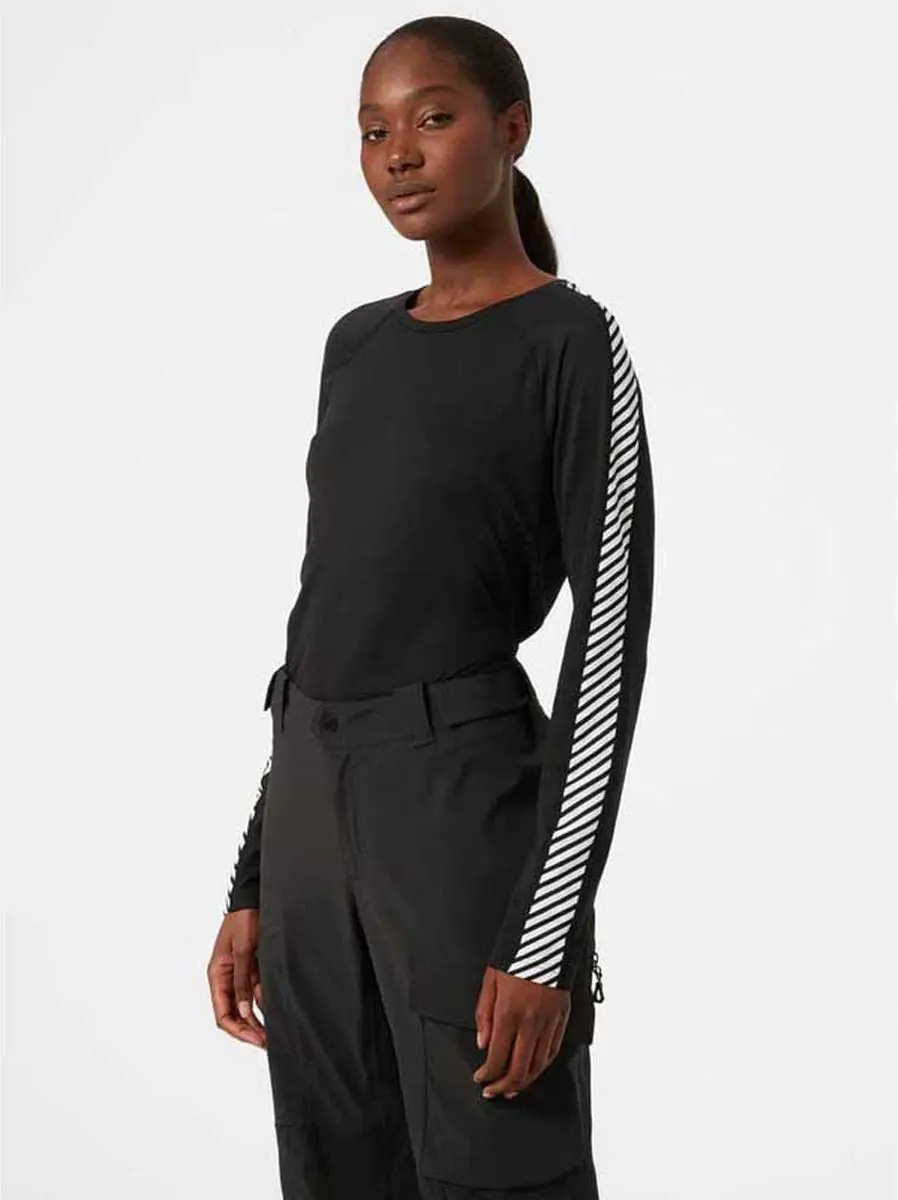 Helly Hansen Lifa Active Stripe Crew Basislaag - L - Zwart
