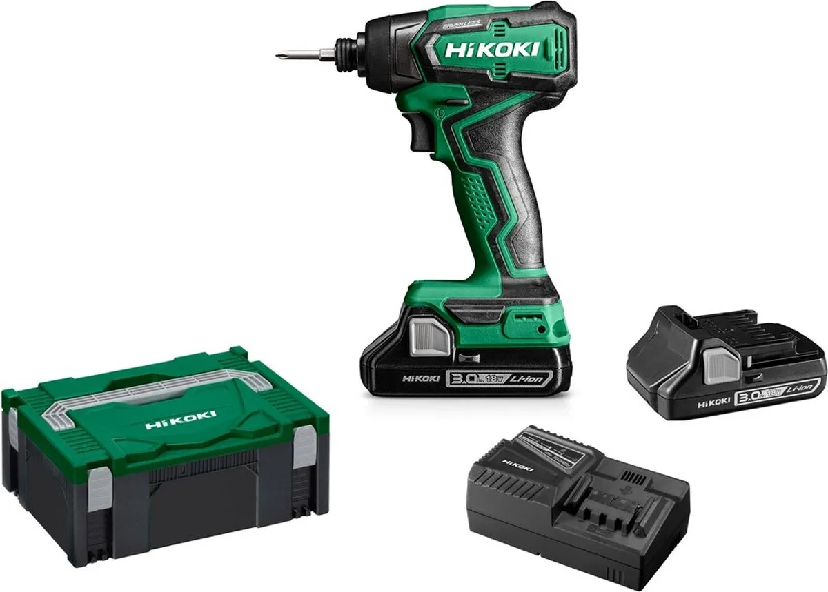Hikoki WH18DDWQZ Slagschroevendraaier Set - 140Nm - 2x 3,0Ah