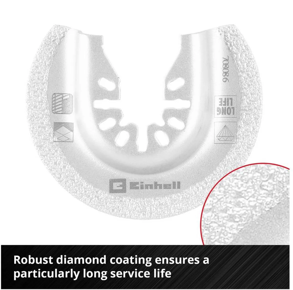 Einhell 708086 Zaagblad Halbrund Diamant 65mm - 1 Stuk - afbeelding 6 van 6