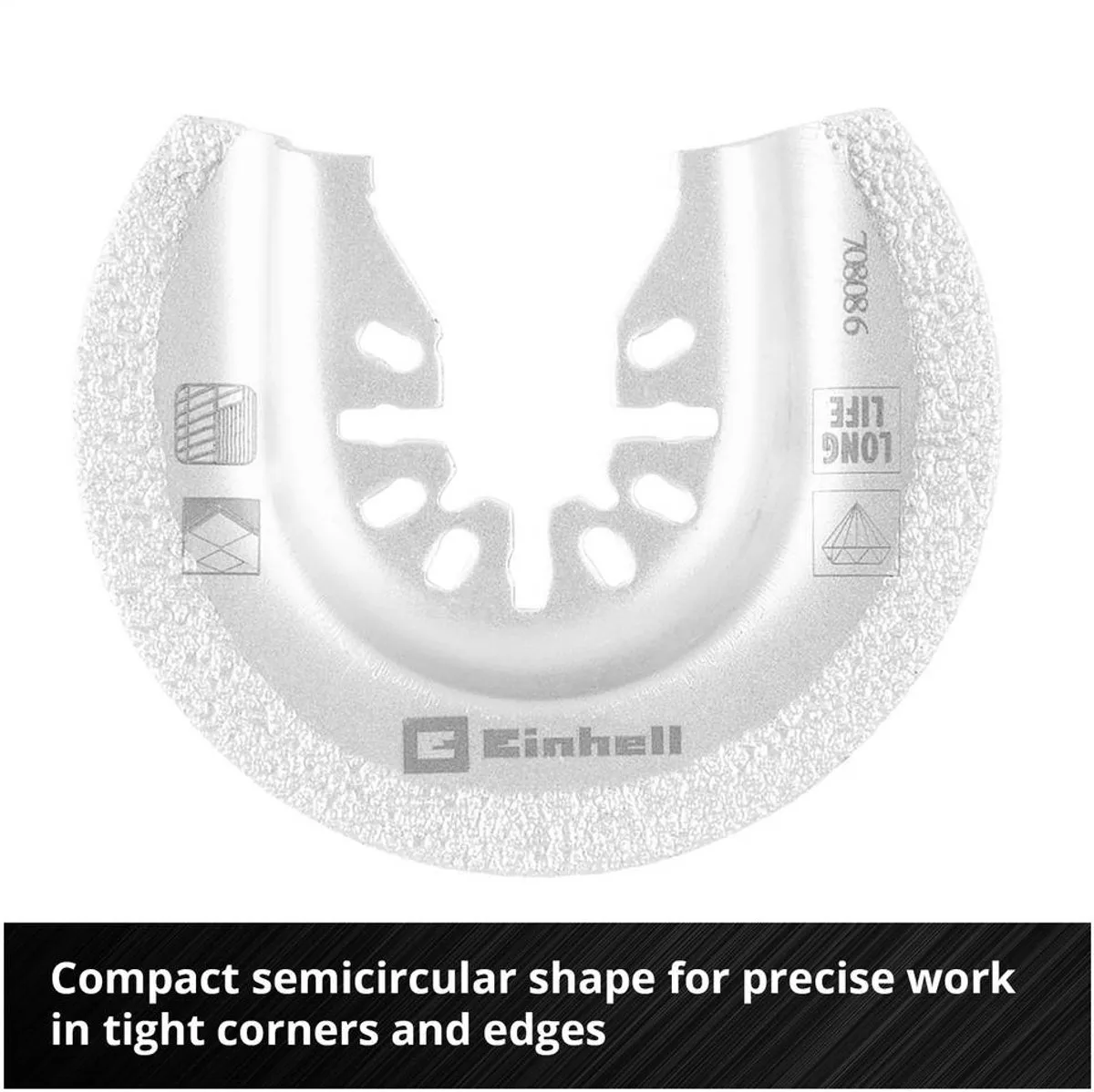 Einhell 708086 Zaagblad Halbrund Diamant 65mm - 1 Stuk