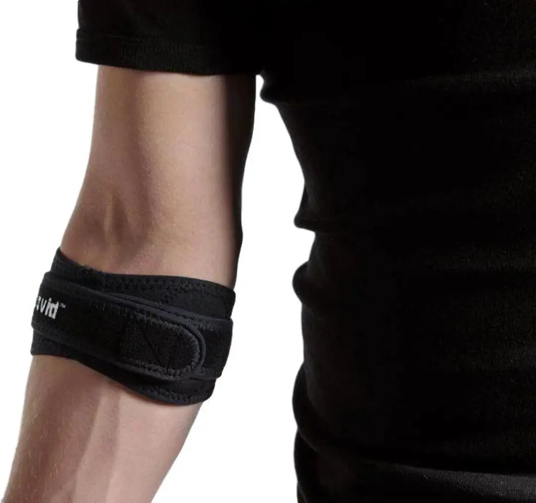 McDavid Tennis Elleboogsteunband S - Zwart