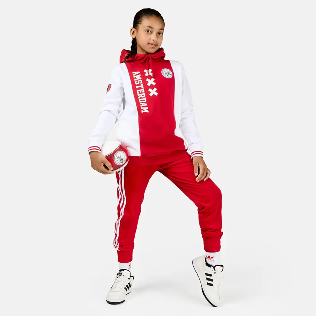 Ajax Hooded Sweater 152 - Rood/Wit