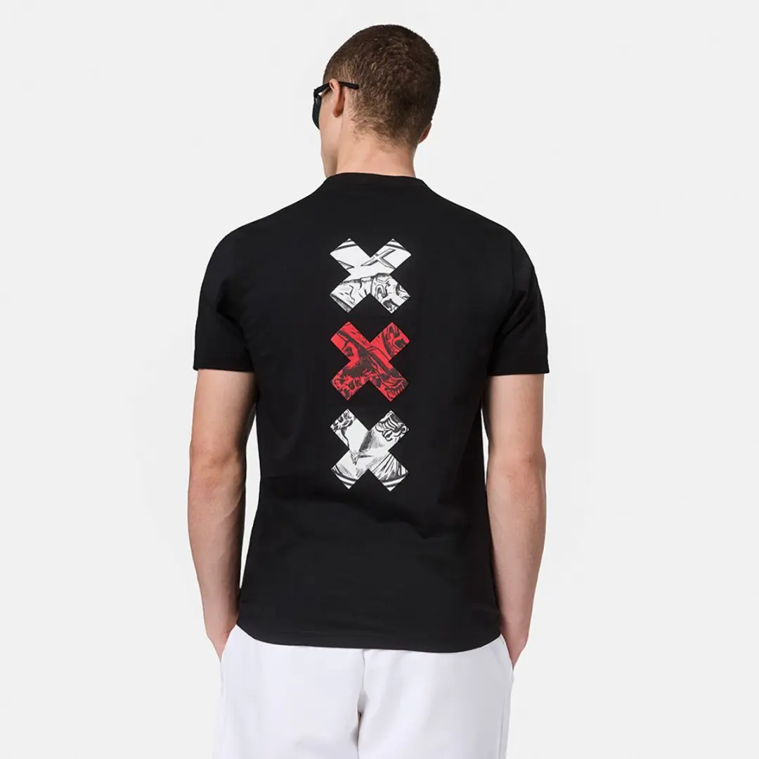 Ajax T-shirt Kruizen - Zwart - Maat L