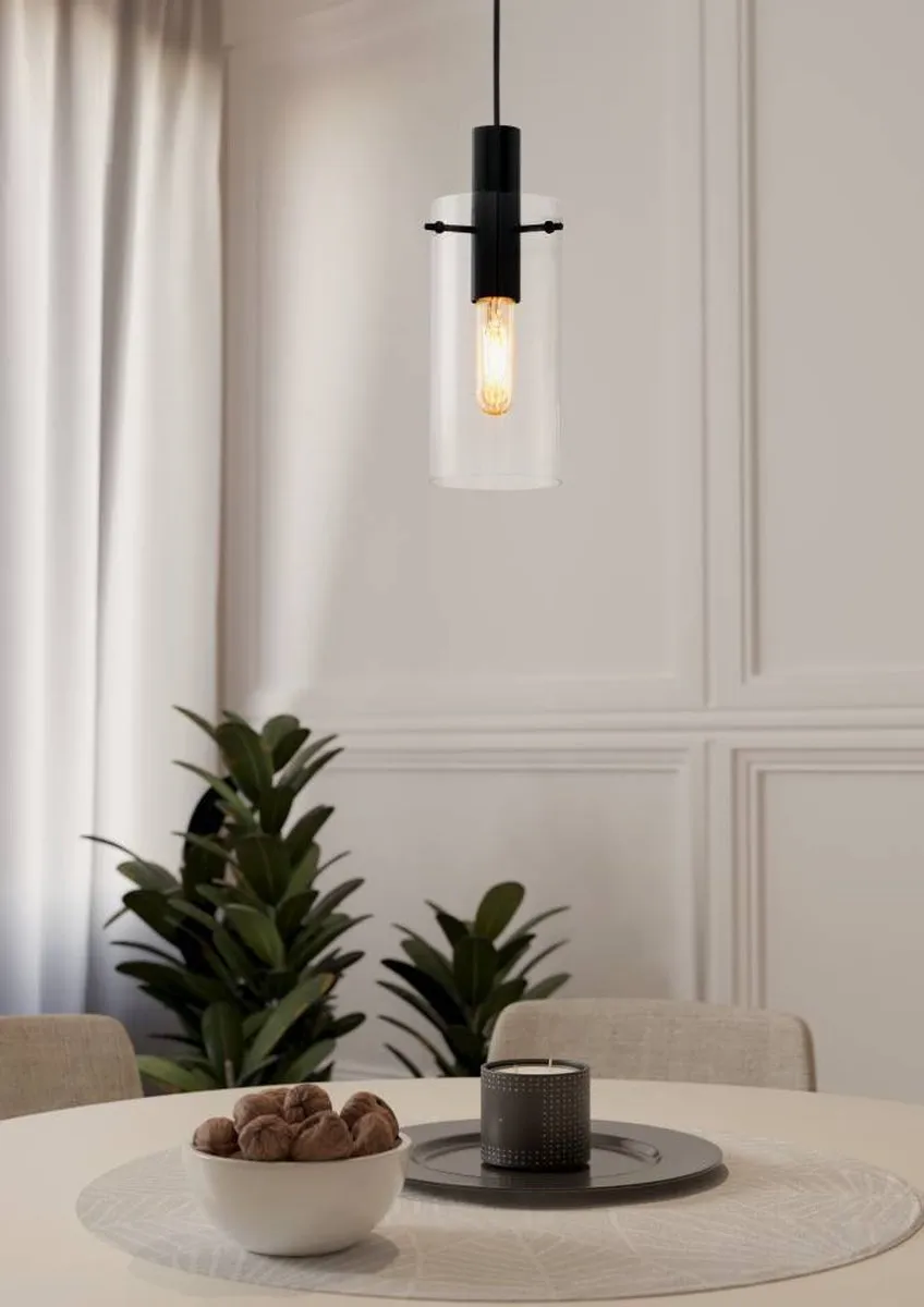 Eglo Montefino Hanglamp E27 - 5 Lichthoorns - Zwart