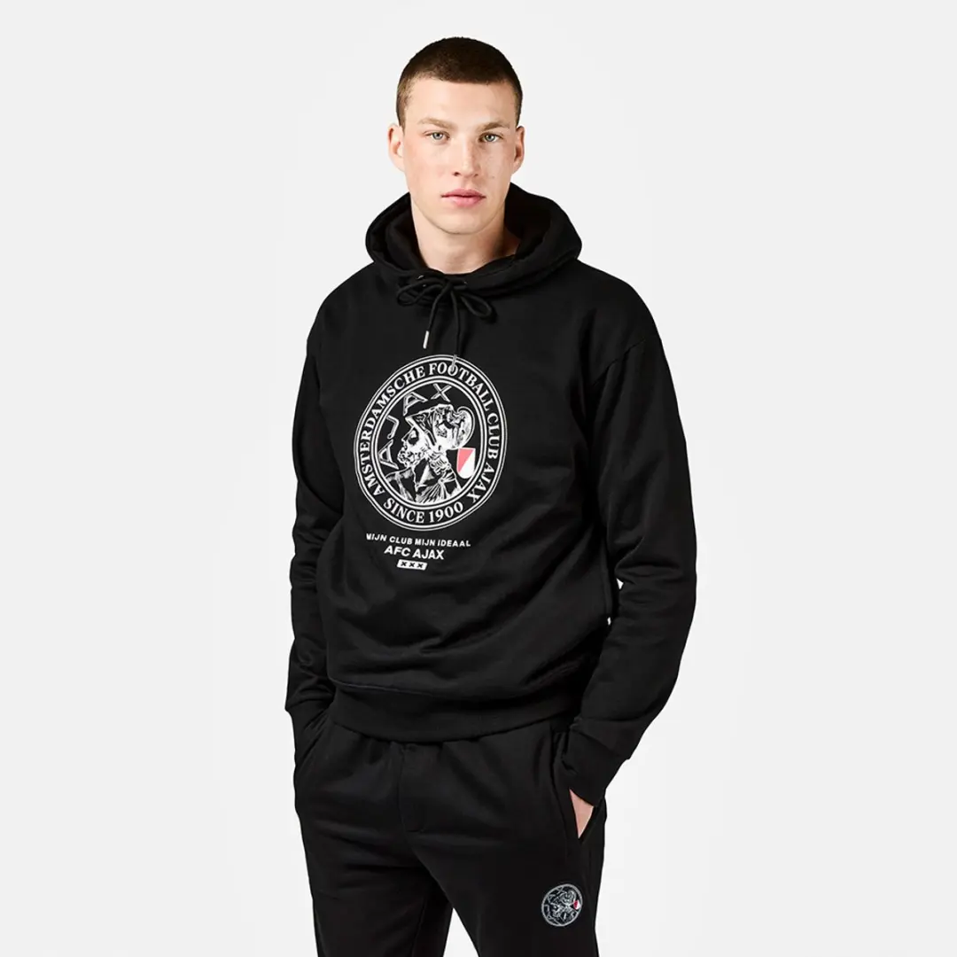 Ajax Hooded Sweater - Mijn Club - Zwart - Maat S