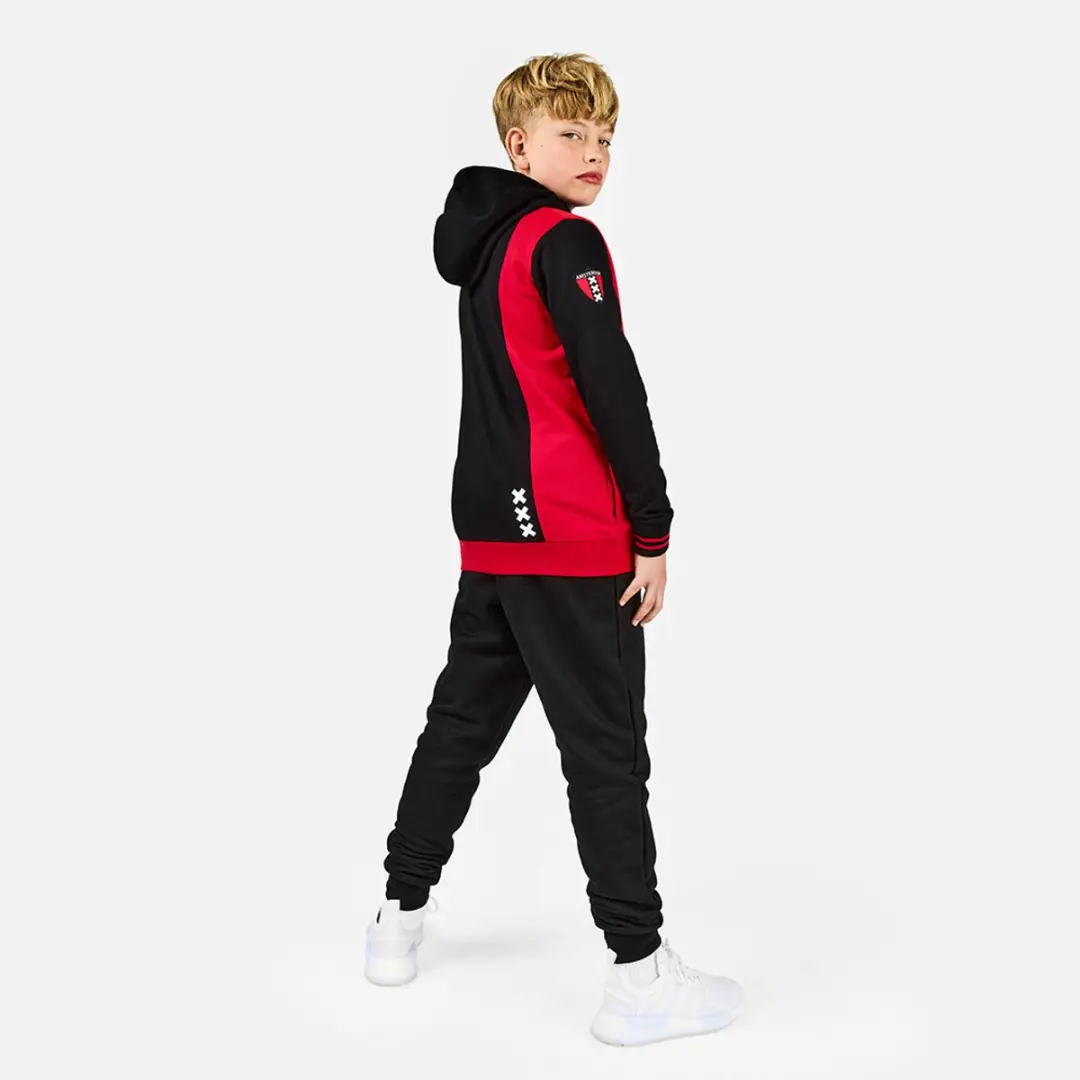 Ajax Hooded Sweater 128 - Rood/Zwart