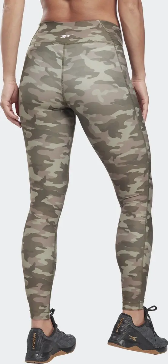 Reebok Lux Bold Sportlegging Dames - Maat M - Legerprint