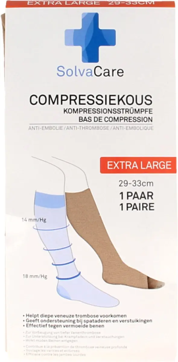 Solvacare Compressiekous Beige XL