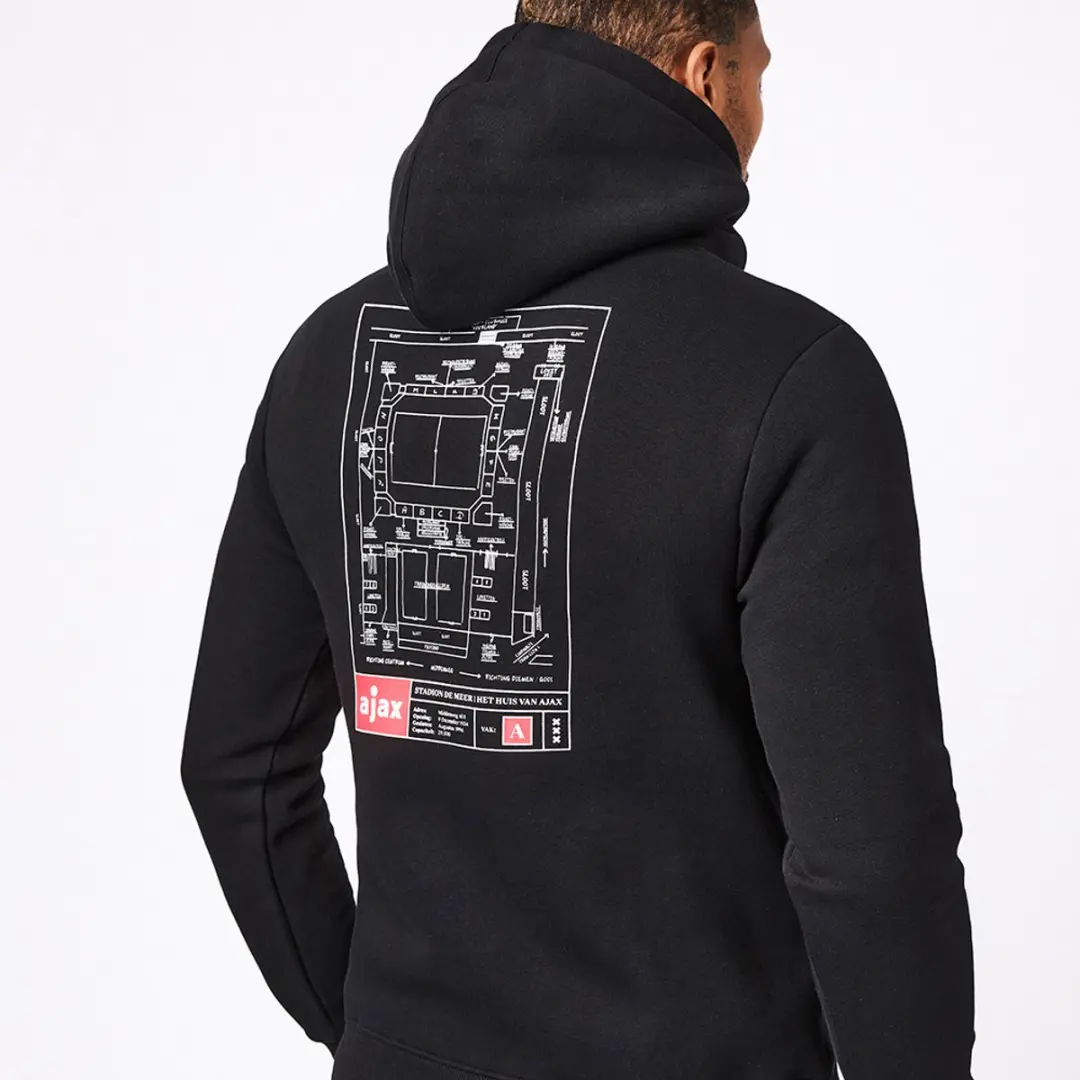 Ajax Hooded Sweater De Meer Senior - XXL - Zwart