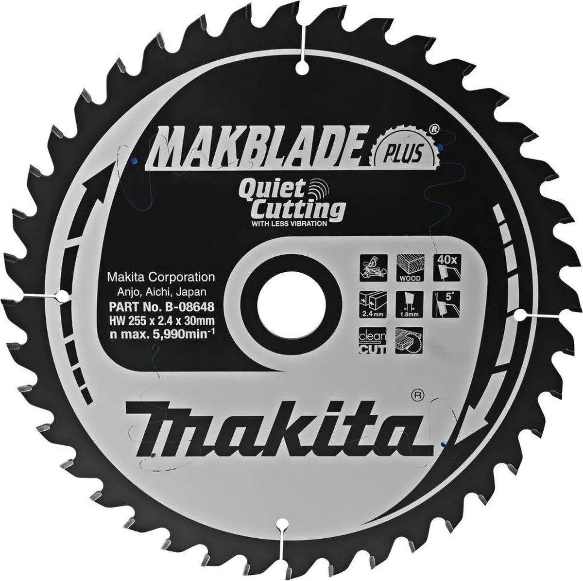 Makita Makblade-Plus B-08632 Cirkelzaagblad Hout 216mm - 48T