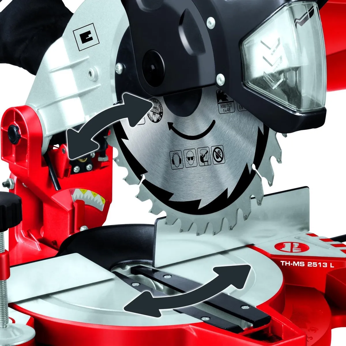 Einhell TC-MS 2513 L Afkort- en Verstekzaag 1600W - Ø210mm