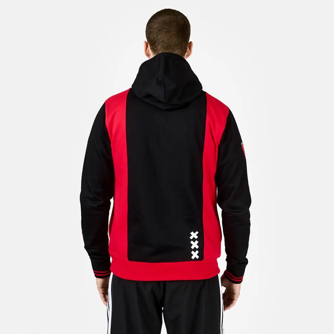 Ajax Hooded Sweater - M - Rood/Zwart