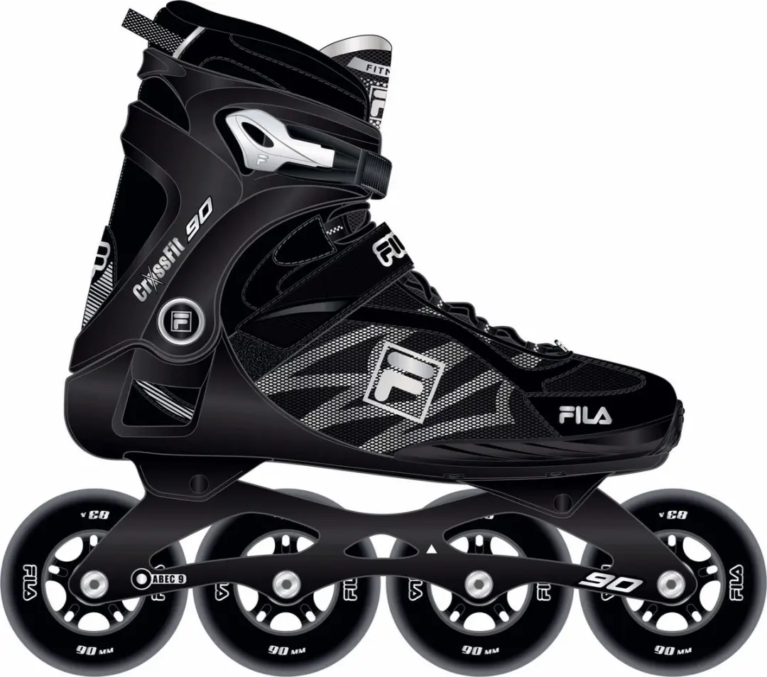 Fila Crossfit 90 Skates 90mm - Maat 44 - Zwart/Wit - afbeelding 6 van 6