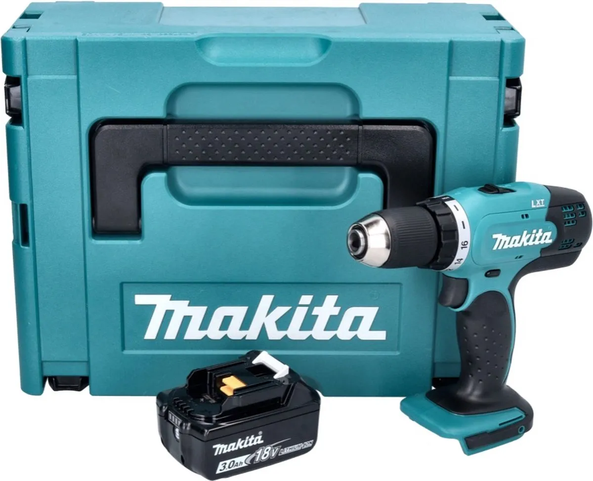 Makita DDF453F1J Accuboormachine 18V - 42Nm - 1x 3.0Ah Accu - Makpac - afbeelding 3 van 5