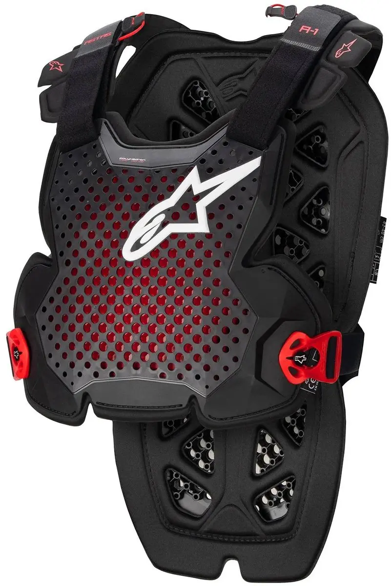 Alpinestars A-1 Pro Borstbeschermer - XXL - Zwart/Rood