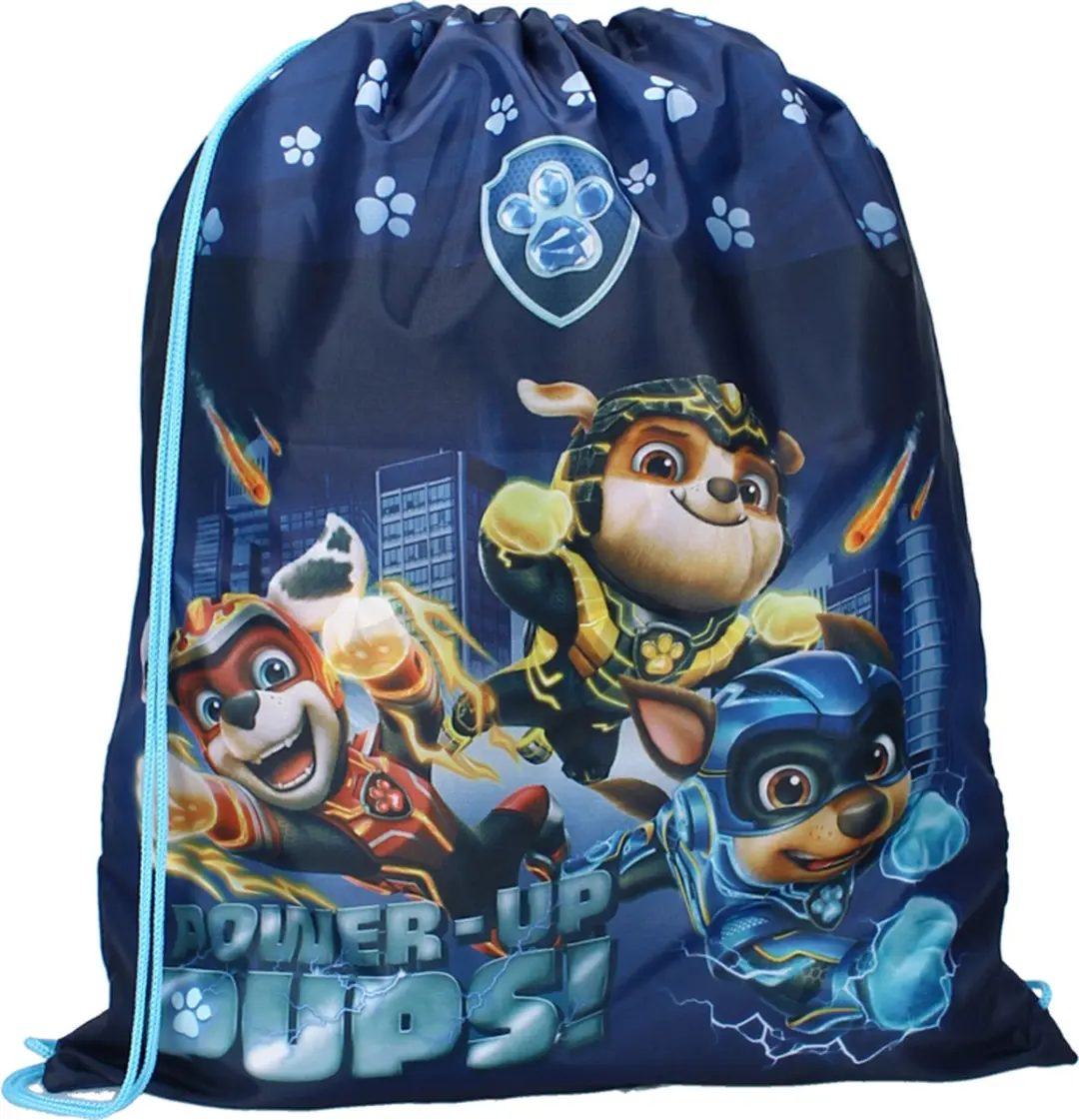 PAW Patrol Power-Up Pups! Trekkoordtas - 44x36cm - Blauw