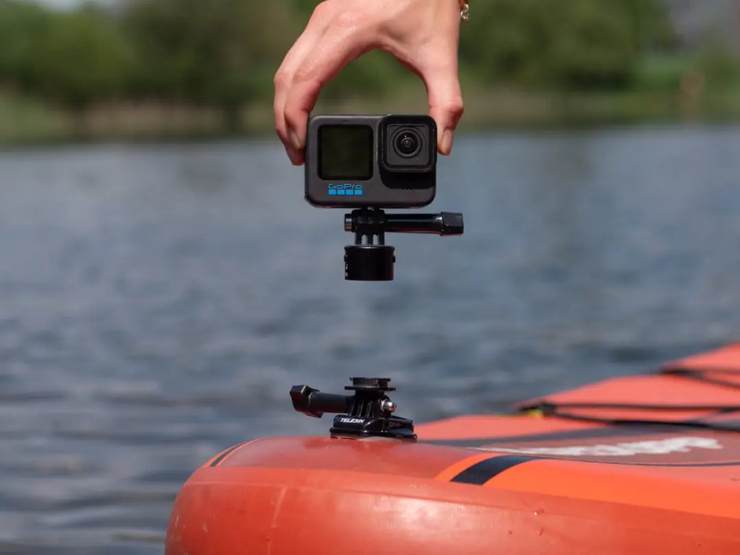 Telesin BRK-004 Actioncam Mountset - 2x Flat & 2x Curved - Zwart