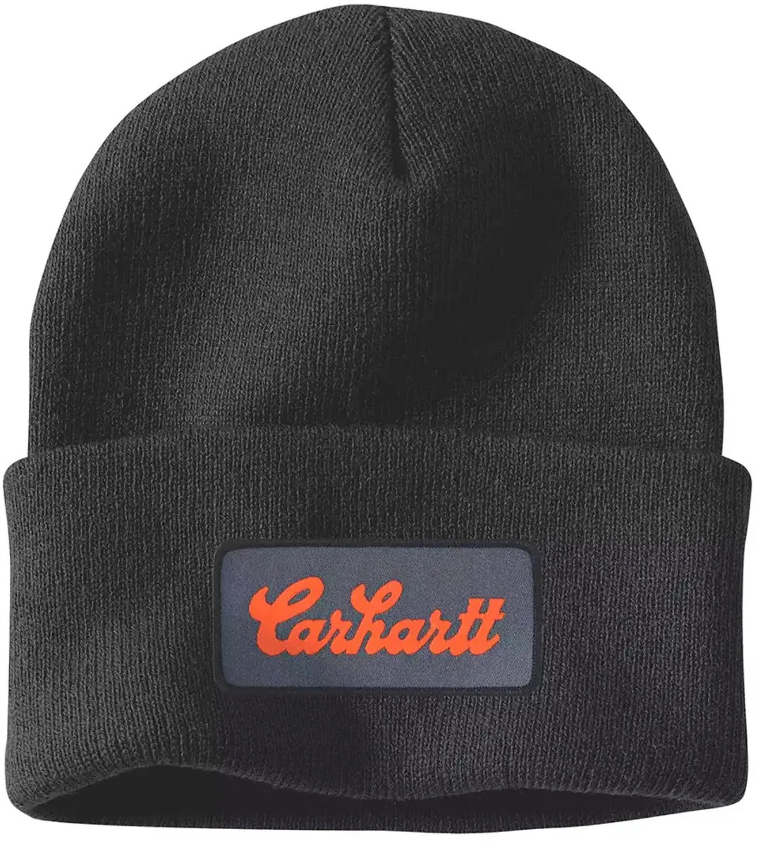 Carhartt Knit Cuffed Script Patch Beanie - Black