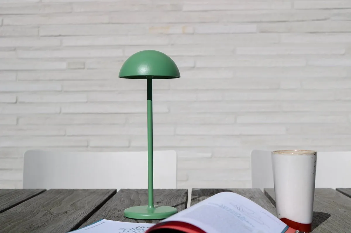 Lucide Joy Oplaadbare Tafellamp Groen - Ø12cm LED 3000K IP54