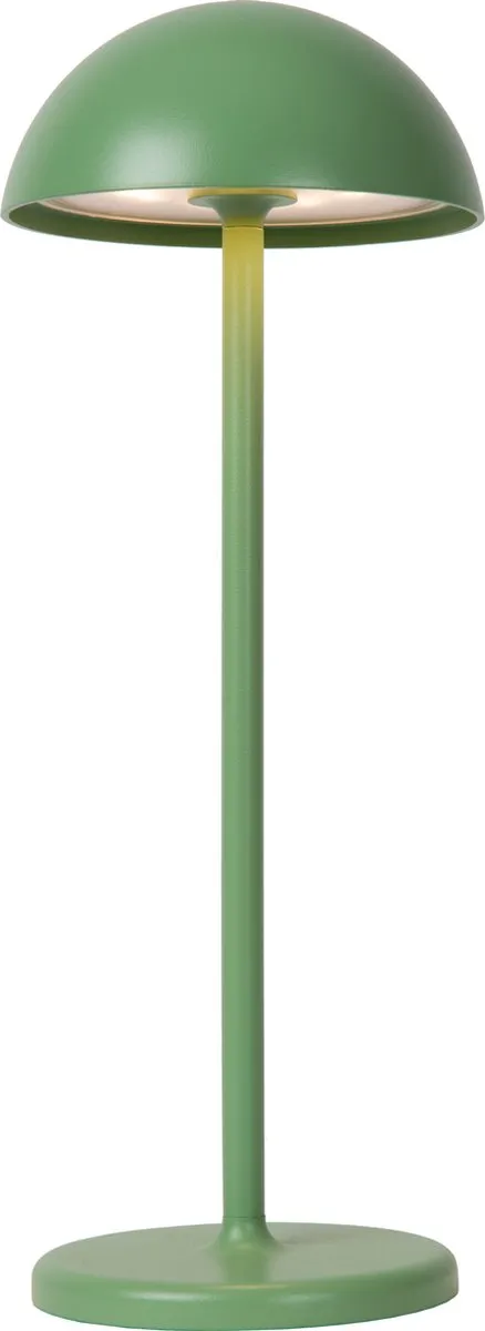 Lucide Joy Oplaadbare Tafellamp Groen - Ø12cm LED 3000K IP54
