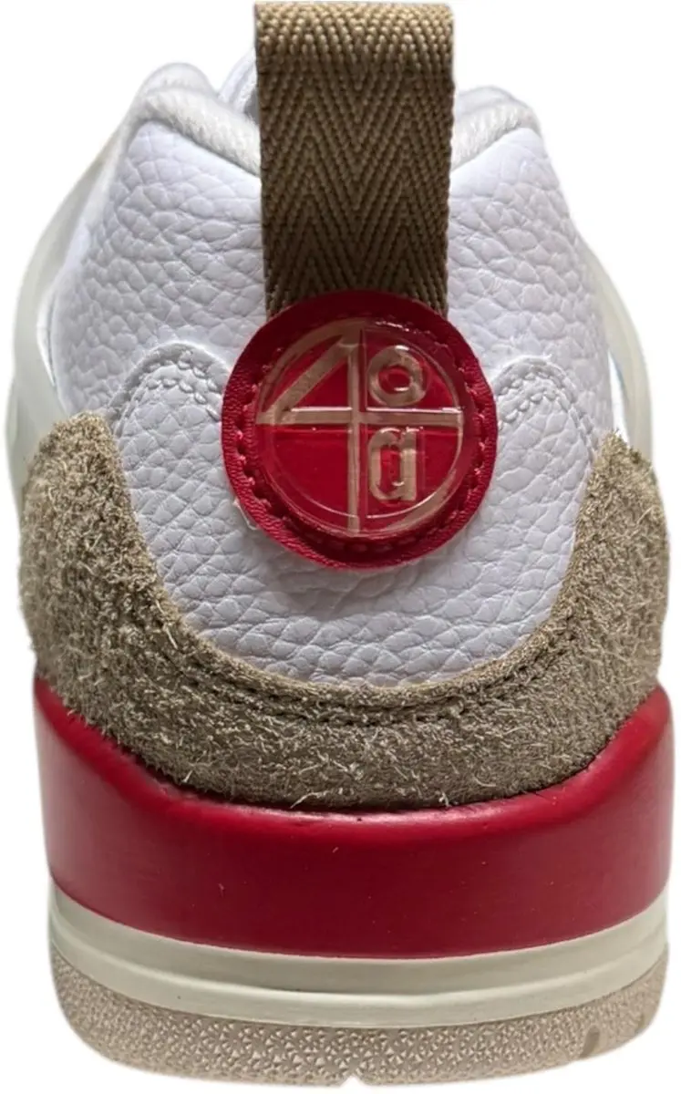 Jordan Spizike Low Sportschoenen - Maat 45.5 - Wit/Bruin/Rood