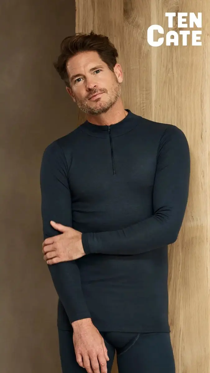 Ten Cate Thermo Long Sleeve High Neck Zipper - M - Navy