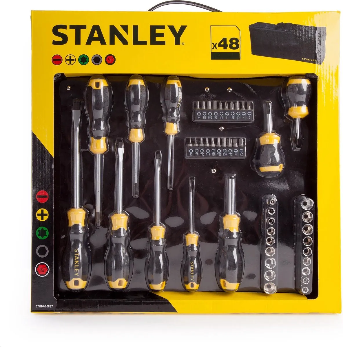 Stanley STHT0-70887 Schroevendraaierset 49-delig - Zwart/Geel