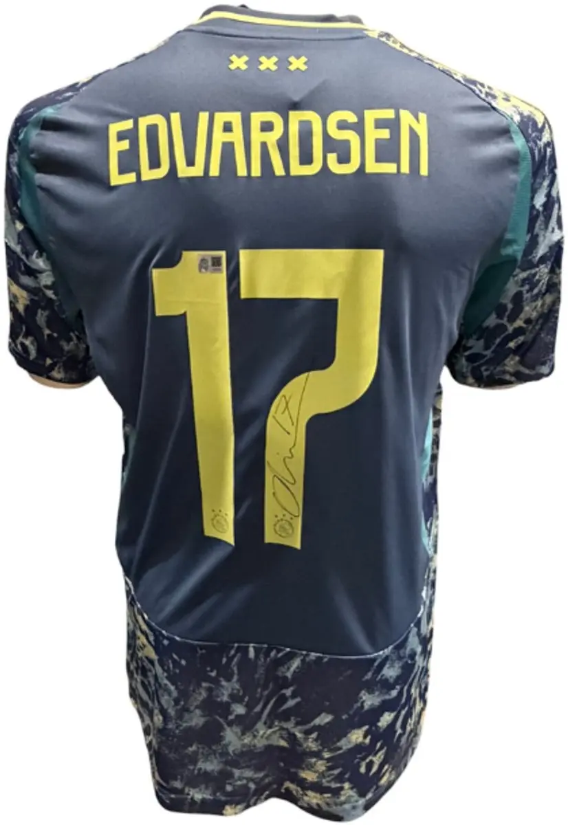 Ajax Oliver Edvardsen Gesigneerd Uit Shirt 24/25