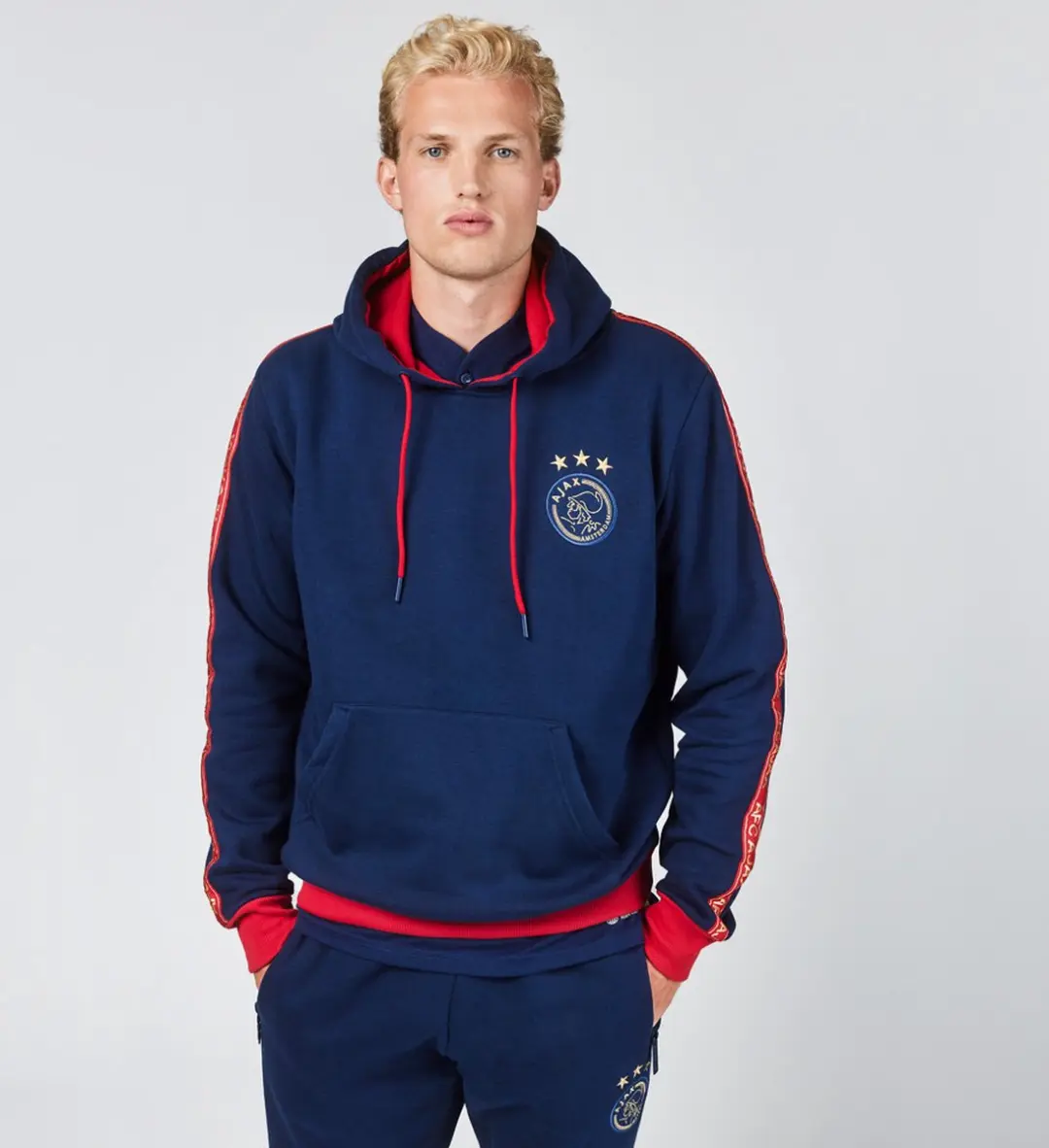 Ajax Hooded Sweater Navy/Bordeaux XXL