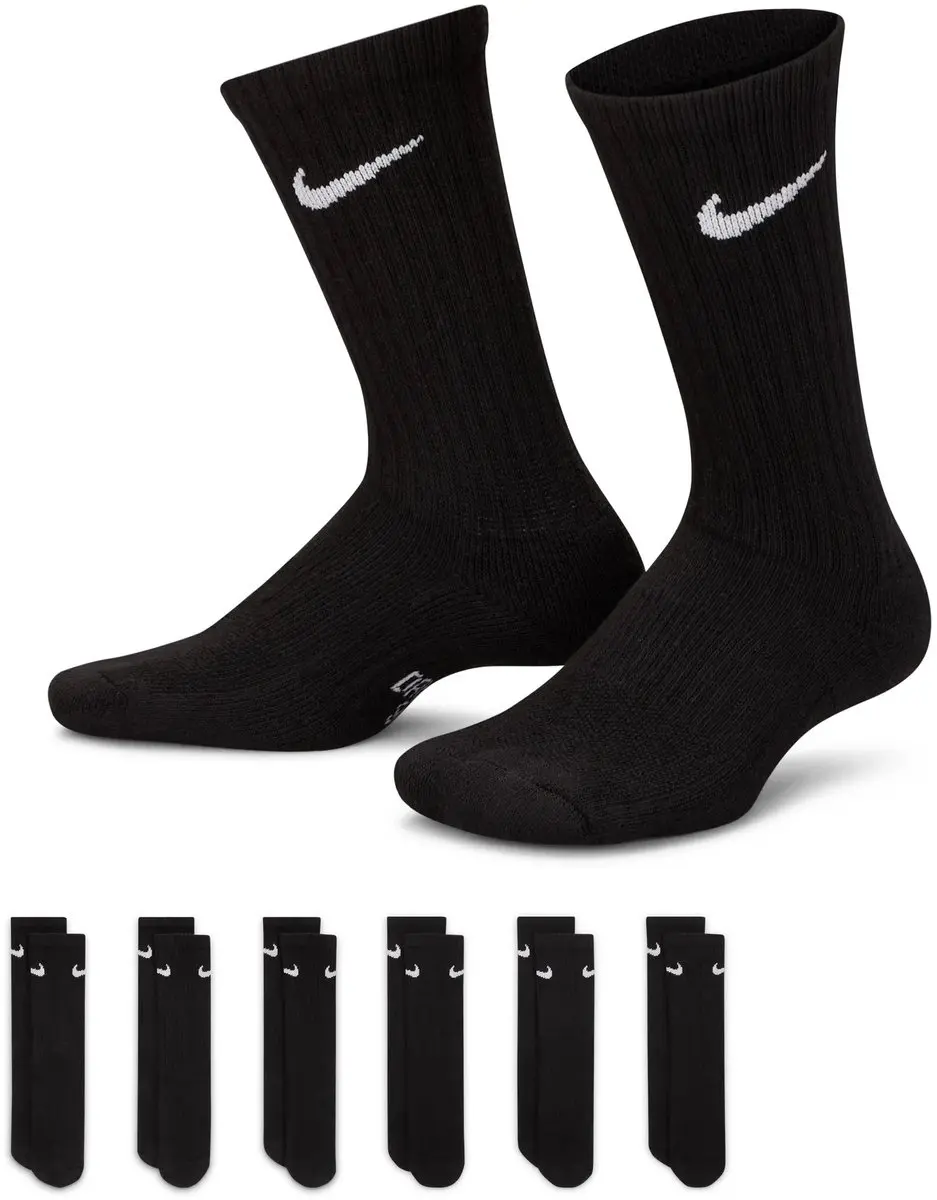 Nike Everyday Cush Crew Sokken - Zwart - Maat 38-42
