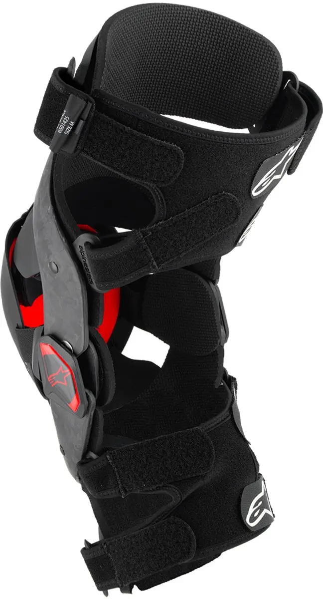 Alpinestars Supertech RK-10 Plasma Kniebrace - Zwart/Rood
