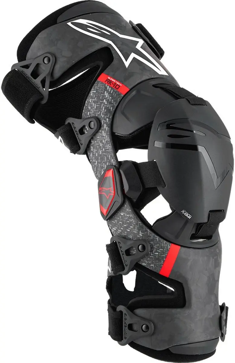 Alpinestars Supertech RK-10 Plasma Kniebrace - Zwart/Rood