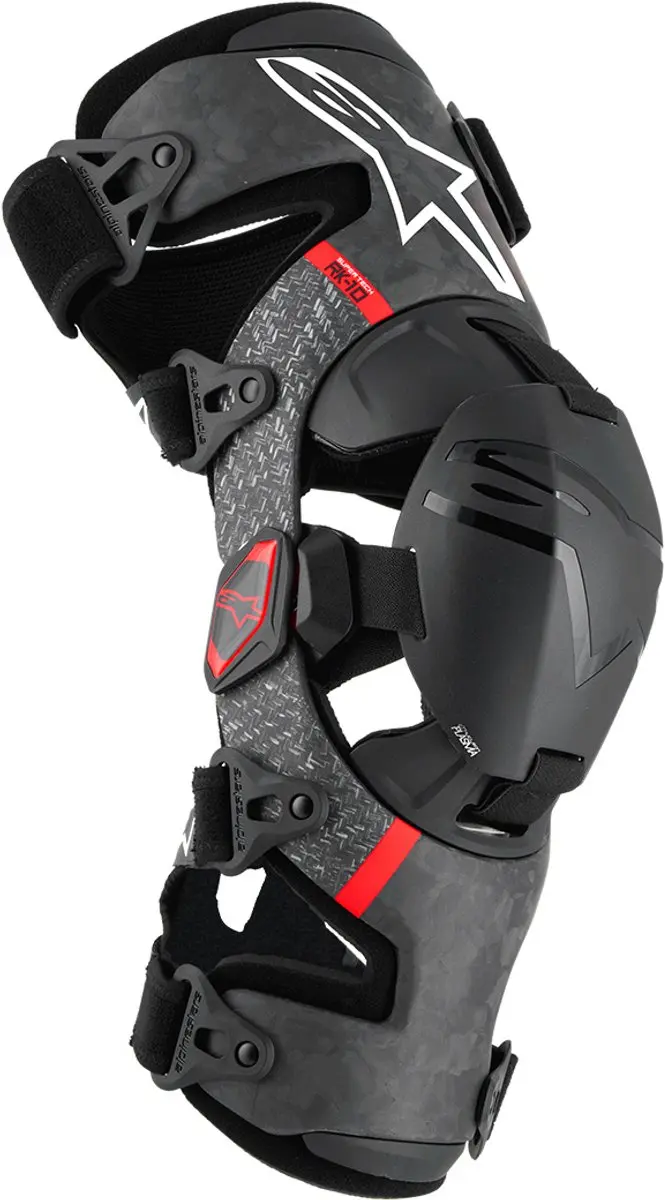 Alpinestars Supertech RK-10 Plasma Kniebrace - Zwart/Rood