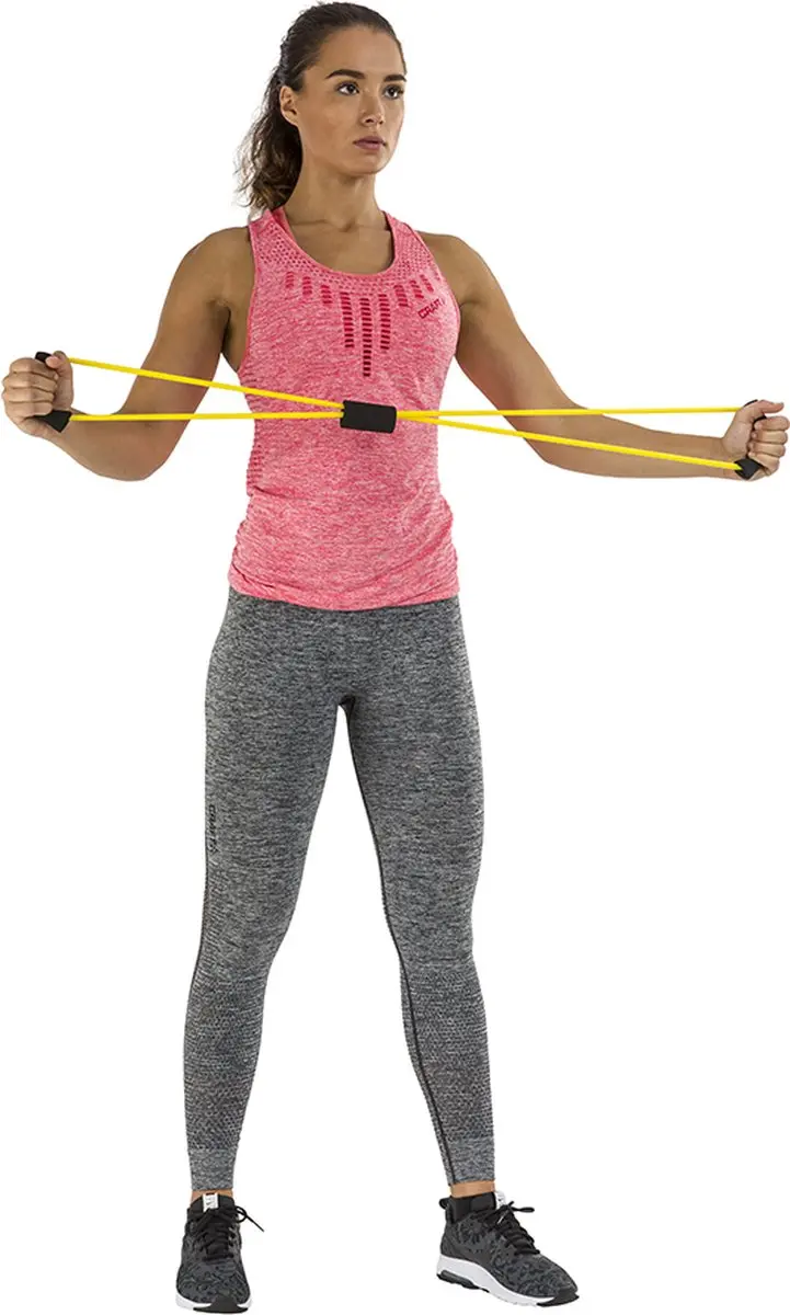Tunturi Resistance Tube Licht Geel - Armen/Benen/Billen