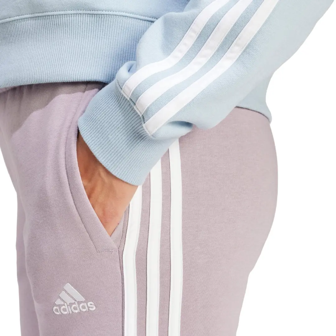 Adidas Essentials 3-Stripes Fleece Broek Dames - XL - Paars