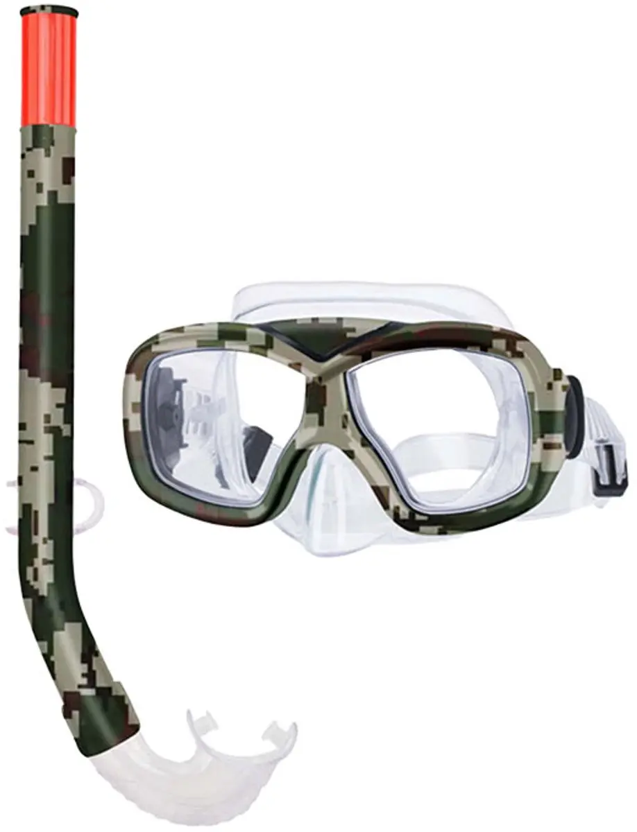 Aquatech Snorkelset Camouflage - Duikbril & Snorkel