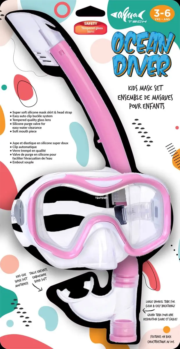 Aquatech Ocean Diver Snorkelset - Blauw