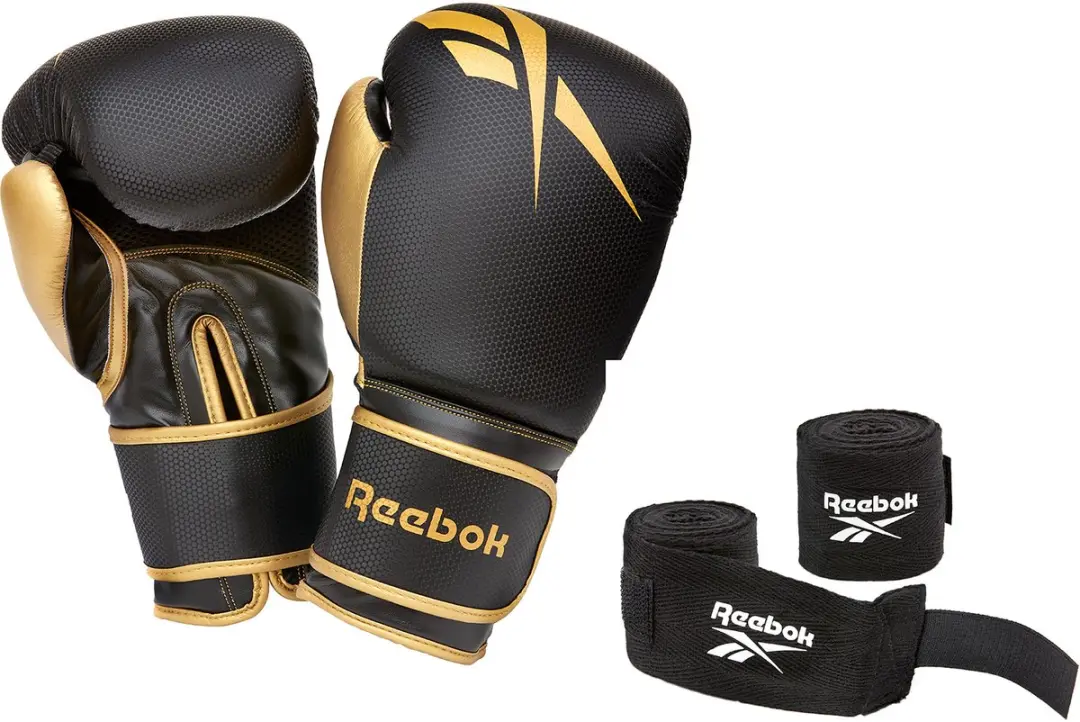 Reebok Bokshandschoenen & Wrap Set 12oz - Zwart - afbeelding 6 van 6
