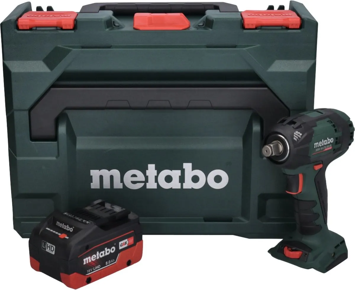 Metabo SSW 18 LTX 300 BL Slagmoersleutel 18V 300Nm - 1x 8,0Ah Accu + metaBOX