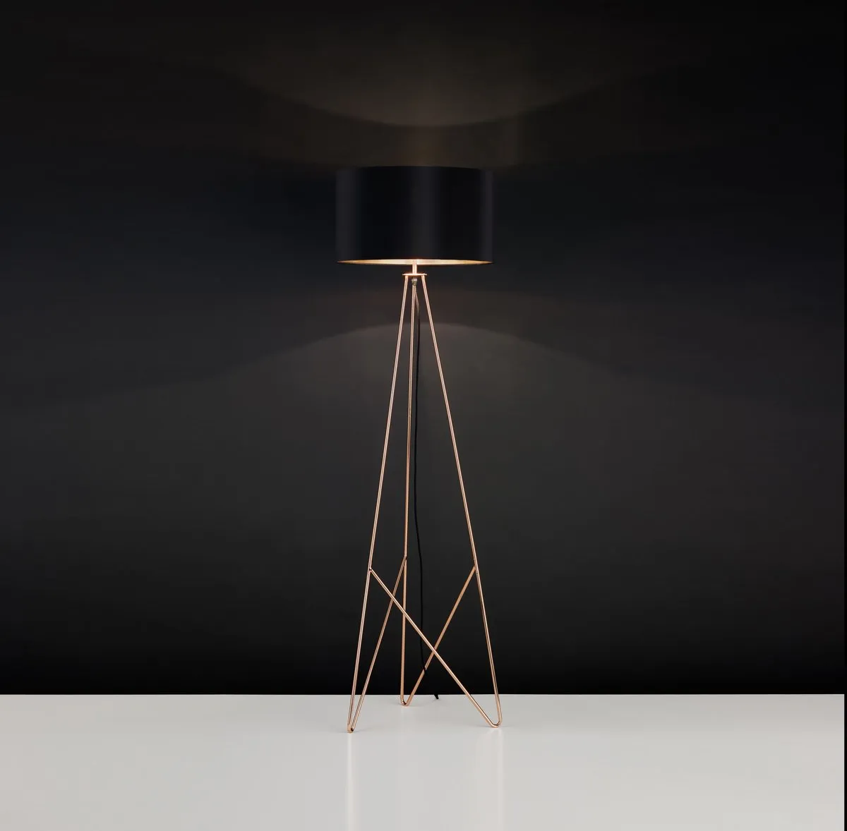 Eglo Camporale Vloerlamp 154cm - Koper/Zwart