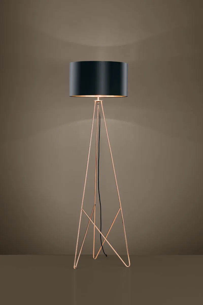 Eglo Camporale Vloerlamp 154cm - Koper/Zwart - afbeelding 6 van 6