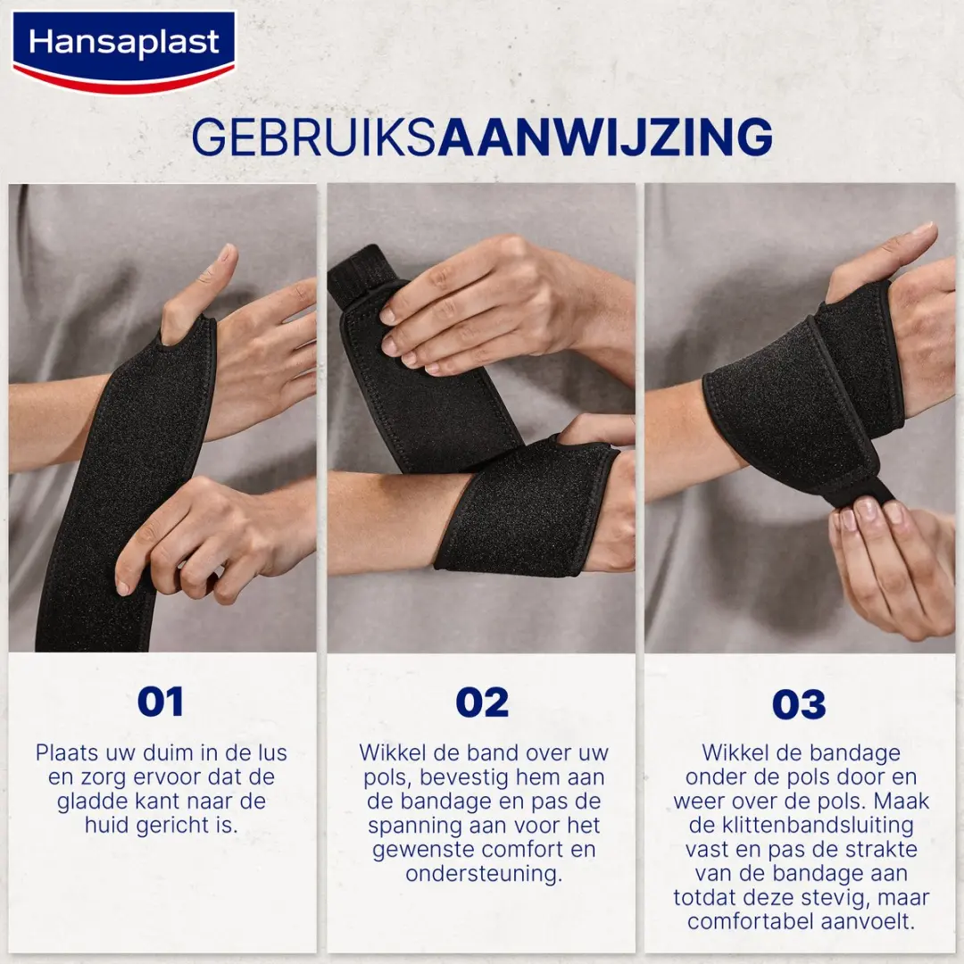Hansaplast Protective Sport Polsbandage - Zwart