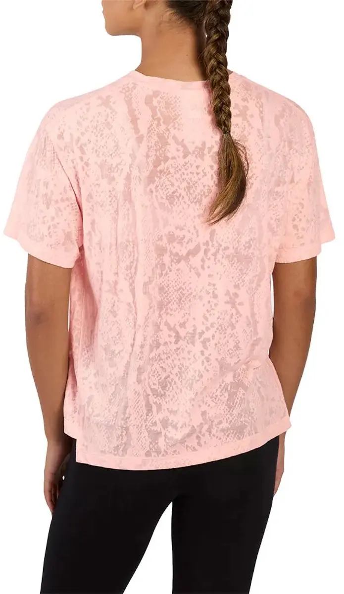 Reebok Lux Fitness Burnout T-shirt - Roze S