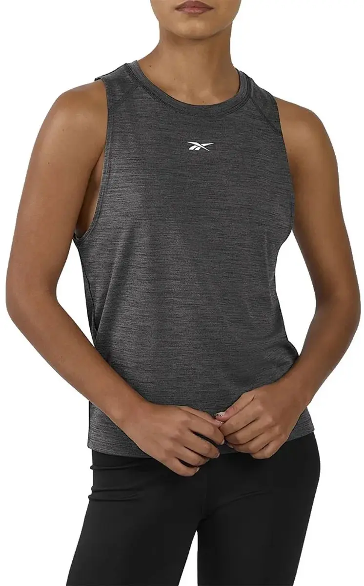 Reebok Mouwloos T-shirt Black Marl L