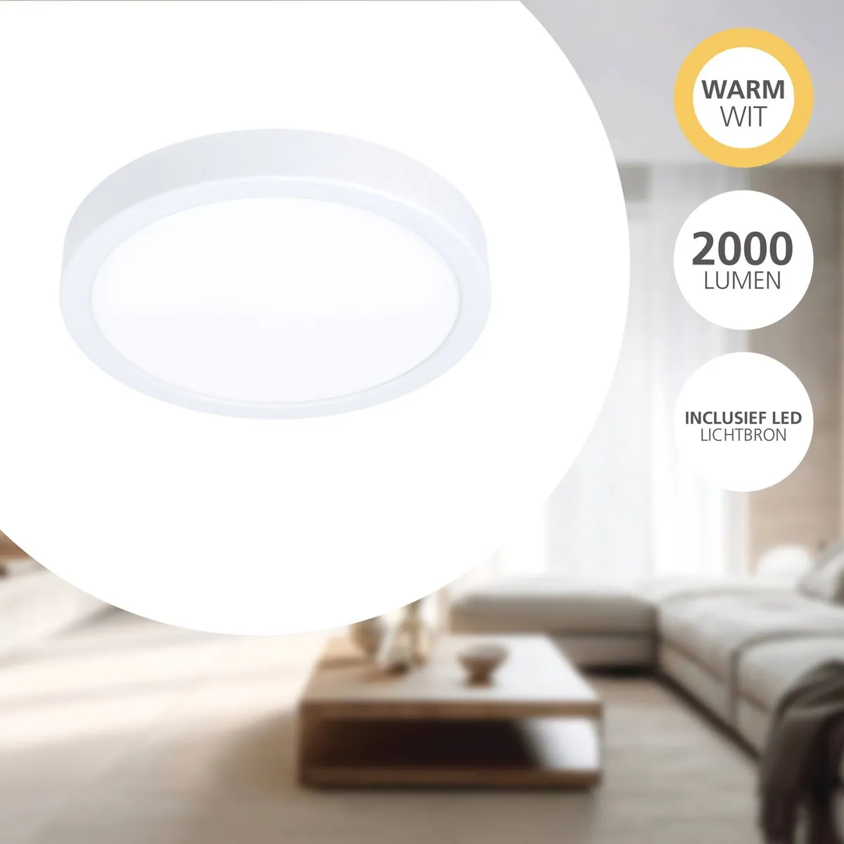 Eglo Fueva 5 Opbouwlamp LED Ø21cm - Wit - Bewegingsensor - afbeelding 6 van 6