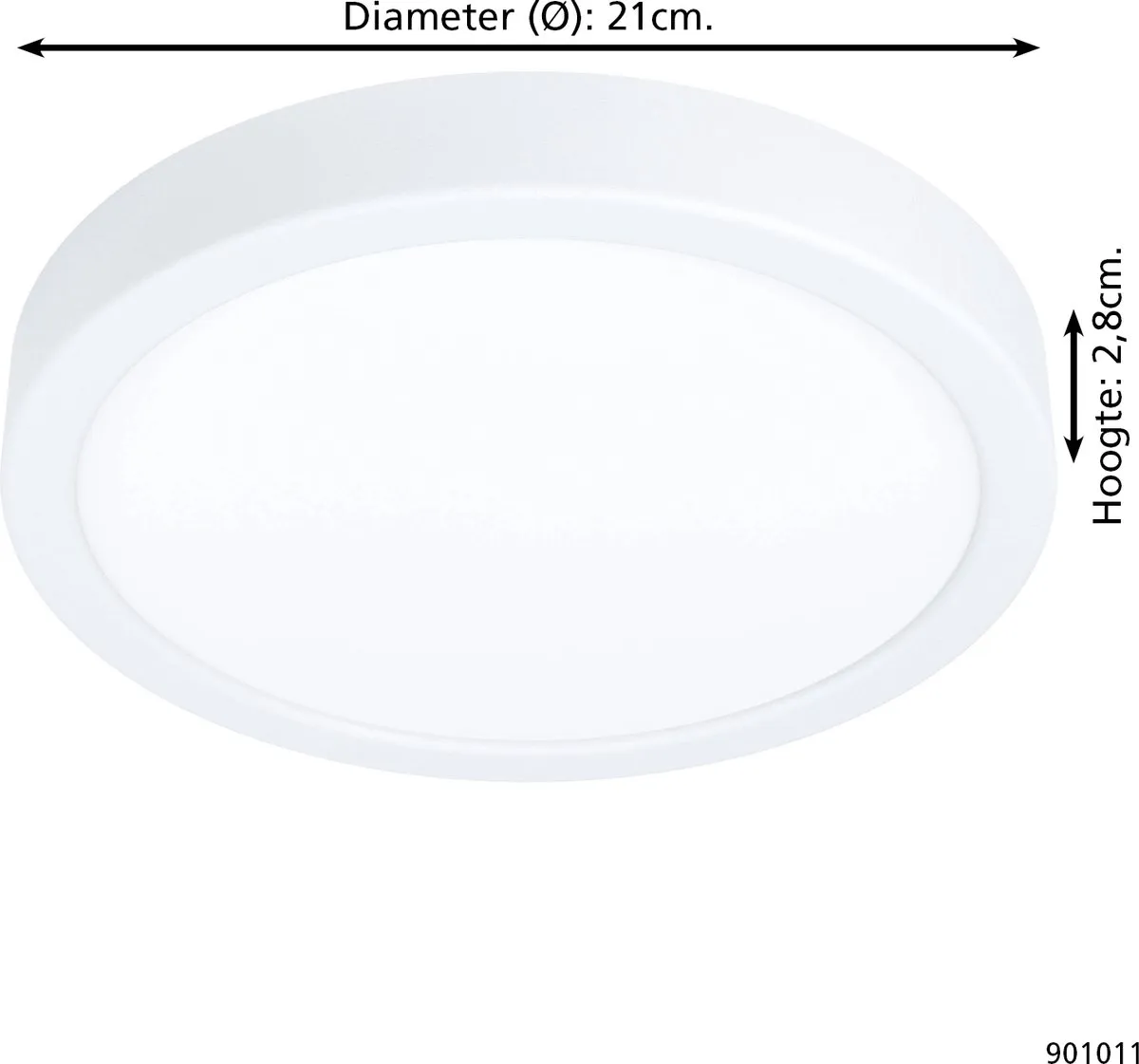 Eglo Fueva 5 Opbouwlamp LED Ø21cm - Wit - Bewegingsensor
