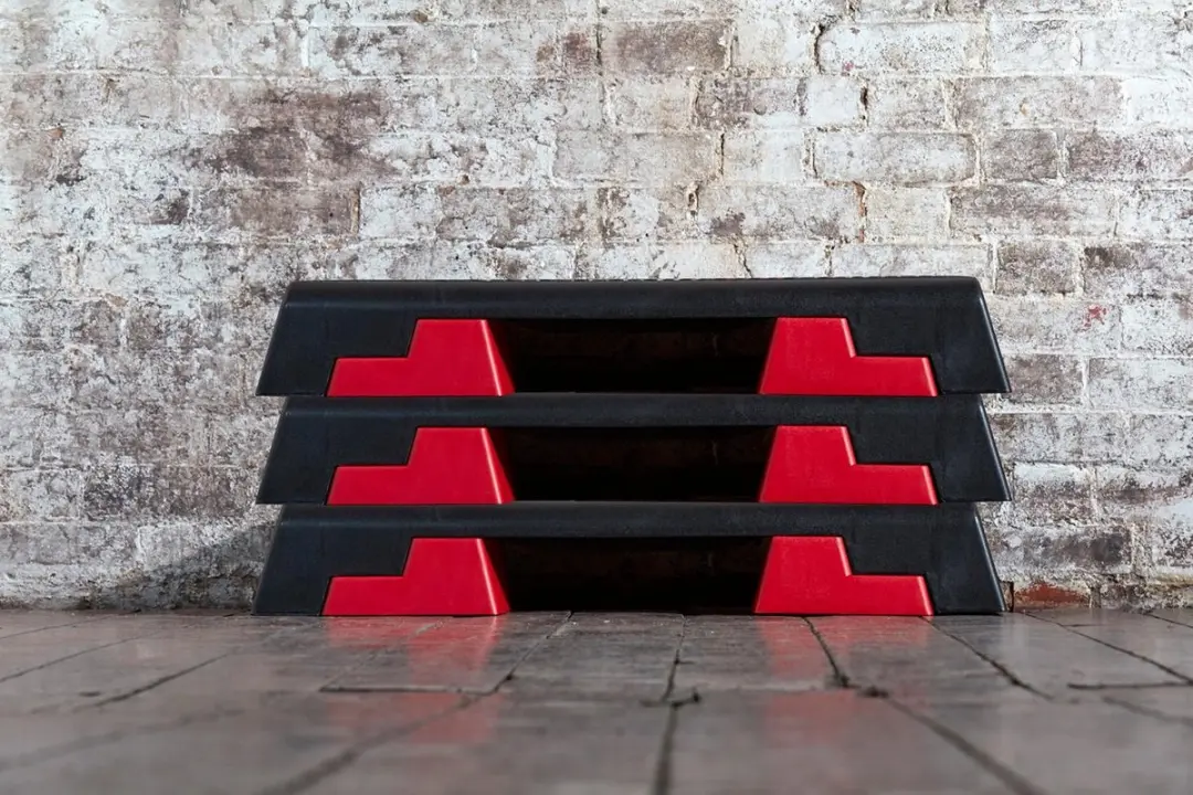 Reebok Studio Step Board L - 3 Hoogtes - Zwart/Rood