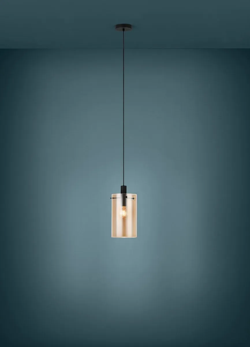 Eglo Polverara Hanglamp 3 Lichts Ø18cm - Zwart - afbeelding 6 van 6