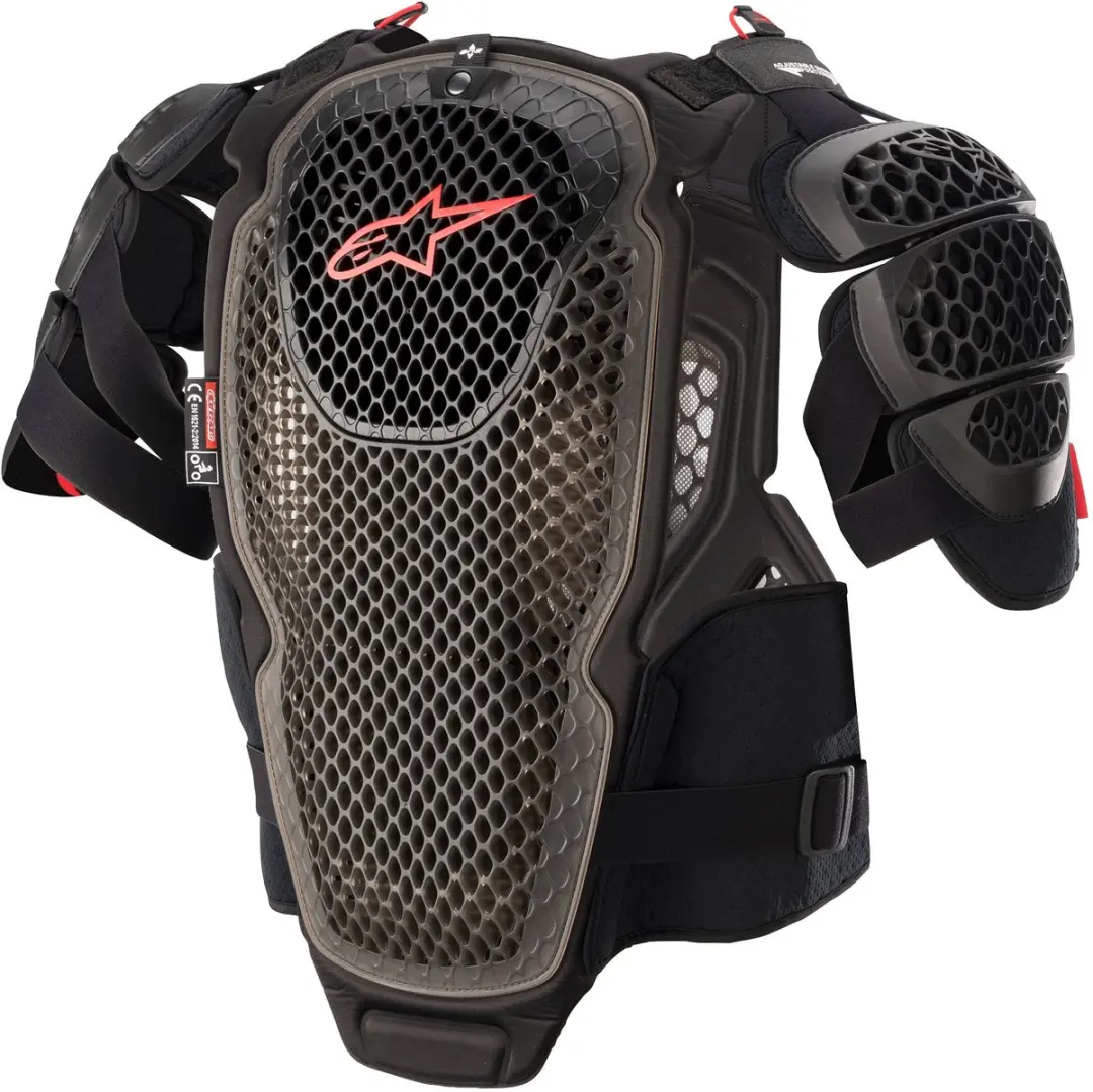 Alpinestars A-6 Borstbeschermer - M/L - Zwart/Antraciet/Rood